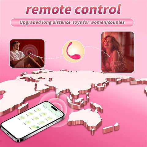 APP Remote Control Vibrator Adult Sex Toys, Long Distance Wearable G-Spot Clitoral Vibrators Dildo with 10 Vibrations, Mini Panty Vibrator Anal Plug Female Sexual Pleasure Tools for Women Couples