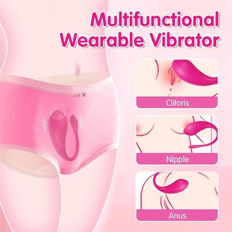 APP Remote Control Vibrator Adult Sex Toys, Long Distance Wearable G-Spot Clitoral Vibrators Dildo with 10 Vibrations, Mini Panty Vibrator Anal Plug Female Sexual Pleasure Tools for Women Couples