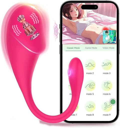 APP Remote Control Vibrator Adult Sex Toys, Long Distance Wearable G-Spot Clitoral Vibrators Dildo with 10 Vibrations, Mini Panty Vibrator Anal Plug Female Sexual Pleasure Tools for Women Couples