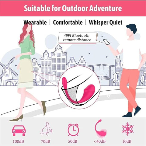 APP Remote Control Vibrator Adult Sex Toys, Long Distance Wearable G-Spot Clitoral Vibrators Dildo with 10 Vibrations, Mini Panty Vibrator Anal Plug Female Sexual Pleasure Tools for Women Couples