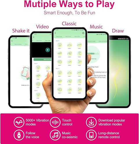 App Controlled Wearable Vibrator for Couples, Bluetooth Remote Control Butterfly Vibrator with G-Spot & Clitoral Stimulation, Rechargeable Quiet Waterproof Sex Toy for Women