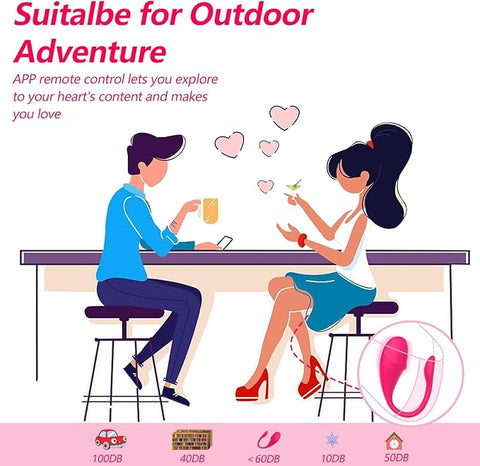 Female Wearable Vibrator, APP Remote Control Adult Sex Toys, Long Distance Remote Control G Spot Stimulator Panty Sex Toy Egg Dildo with 9 Vibration Modes...