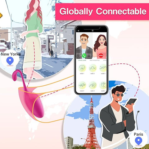 App Controlled Wearable Vibrator for Couples, Bluetooth Remote Control Butterfly Vibrator with G-Spot & Clitoral Stimulation, Rechargeable Quiet Waterproof Sex Toy for Women
