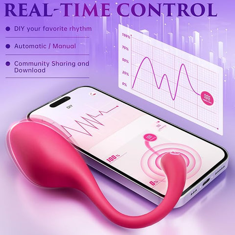 Sex Toys Vibrator for Women Men - Vibrators Wearable Panty Dildo with 9 Vibrations, G spot Clitoral Stimulator Anal Butt Plug, ECRVOM Rechargeable AI Sync APP Control Adult Anus Sex Toy Strapon Dildo