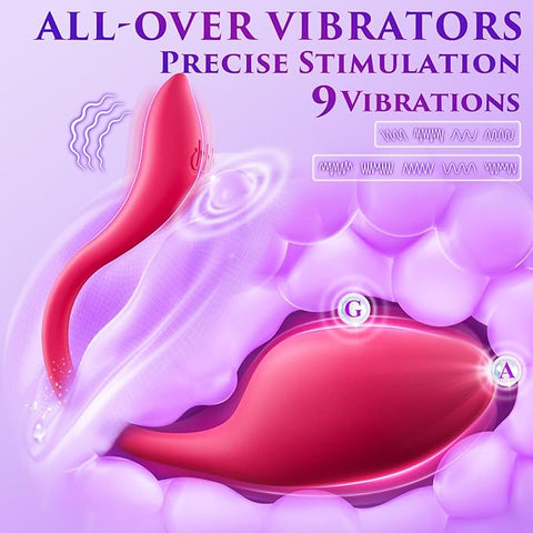 Sex Toys Vibrator for Women Men - Vibrators Wearable Panty Dildo with 9 Vibrations, G spot Clitoral Stimulator Anal Butt Plug, ECRVOM Rechargeable AI Sync APP Control Adult Anus Sex Toy Strapon Dildo