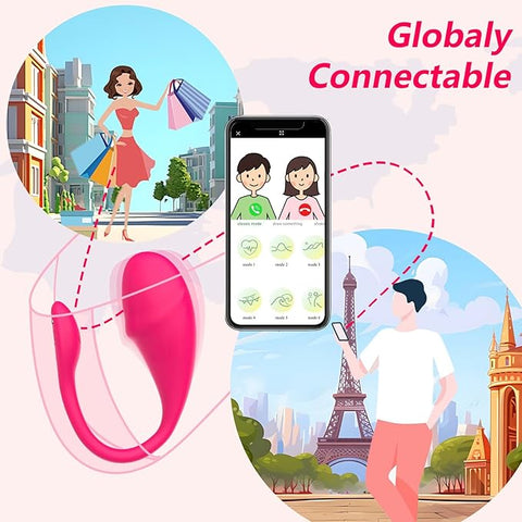 Female Wearable Vibrator, APP Remote Control Adult Sex Toys, Long Distance Remote Control G Spot Stimulator Panty Sex Toy Egg Dildo with 9 Vibration Modes...