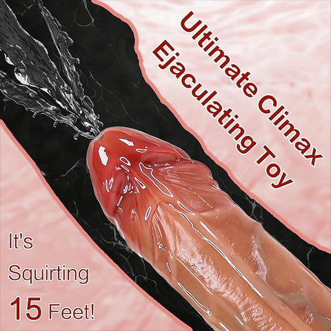 Adjustable Strap On Squirting Dildo Ejaculating Toy, 8 Inch Realistic Dildos Soft Feel Like Real Skin, Silicone Anal Dildo Adult Sex Toys for Women Men Couple