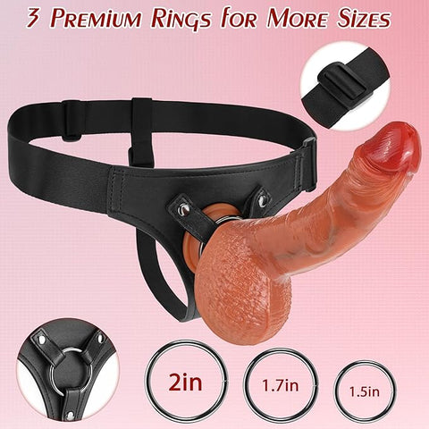 Adjustable Strap On Squirting Dildo Ejaculating Toy, 8 Inch Realistic Dildos Soft Feel Like Real Skin, Silicone Anal Dildo Adult Sex Toys for Women Men Couple